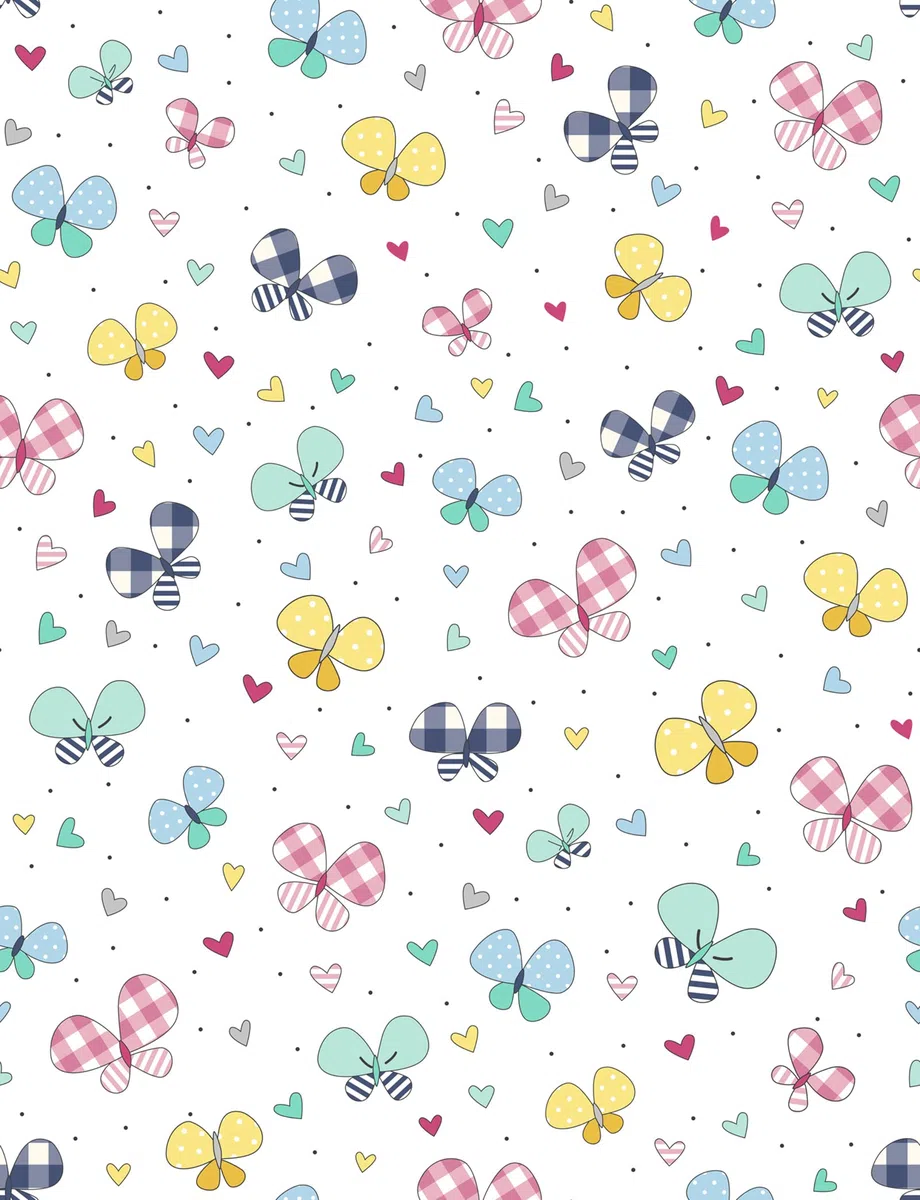 COOL KIDS Saco nórdico sin Relleno Vichy Butterly Cama 90
