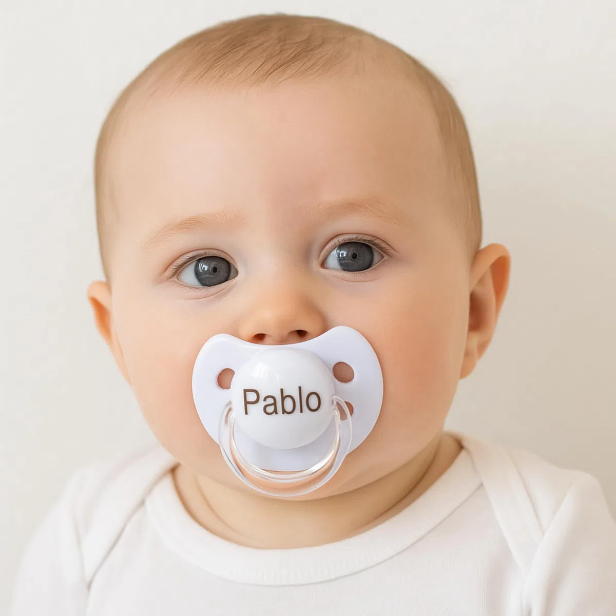 Tarta de Pañales para Recién Nacida con Manta Bordada + 15 Pañales Talla 2 + Chupete Personalizado Neutro | BebeDeParis