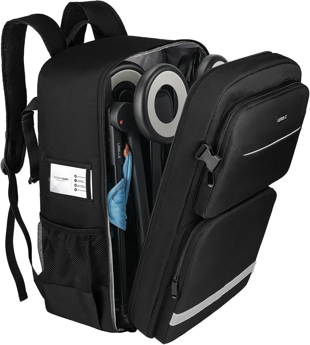 Bolsa de viaje para cochecito, mochila de gran capacidad compatible con pockit GB Pockit Air All-Terrain/Cybex Libelle