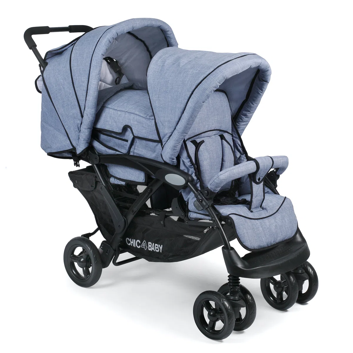 CHIC 4 BABY 274 55 - Cochecito para hermanos Duo, color azul claro y azul