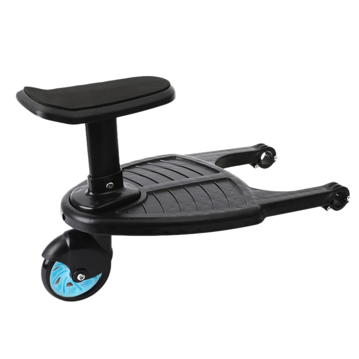Tlilyy Cochecito de Carrito Ruedas Tablero para NiñOs Tablero de Ruedas Cochecito Soporte de Paseo en Placa Asiento Desmontable Azul