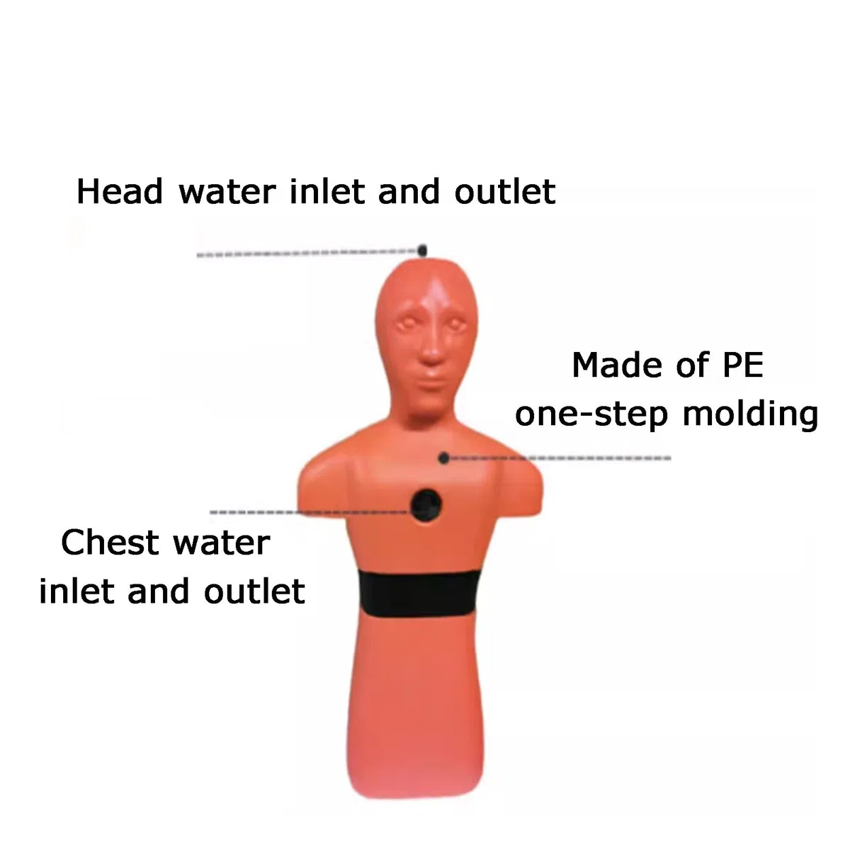 Chupete de entrenamiento de rescate acuático, rellenable con contrapeso, para ejercicios de incendio y seguridad en la piscina