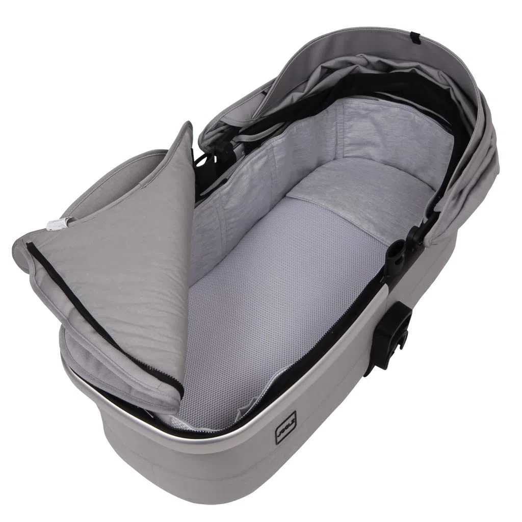 Funda Capazo sin Vuelta para Joolz Hub+ Gris Melange - Acolchado Transpirable- (100% Algodón)