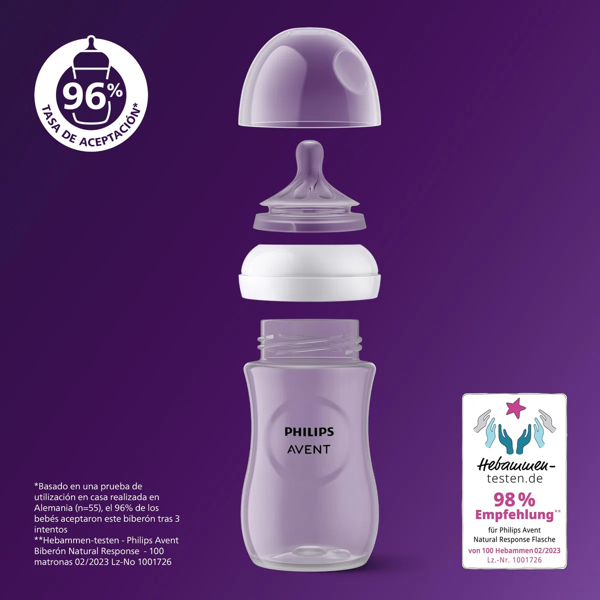 Philips Avent Set de regalo de biberones para recién nacidos: 4 biberones, 2 tetinas de repuesto, chupete ultra soft y escobilla para biberón, bebés de 0-12 meses (modelo SCD838/13)