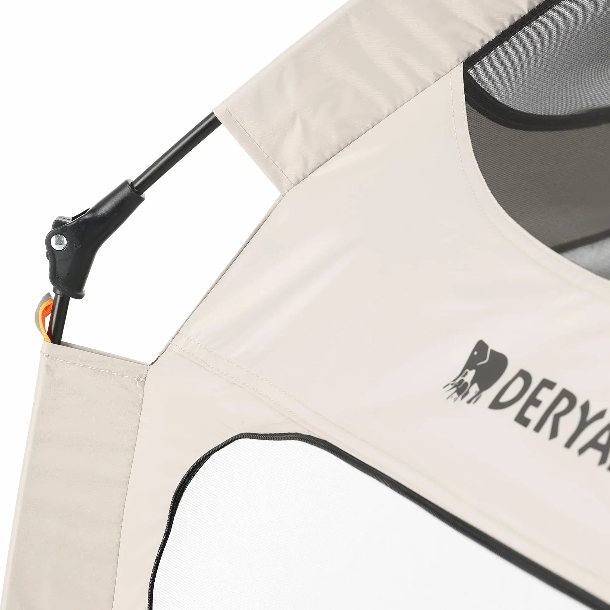 Deryan Up-To-Go - Cama de viaje y caja para niños - Refugio portátil para la playa para bebés y niños pequeños - Plegable con colchón y bolsa de transporte, 150 x 170 x 125 cm, color arena