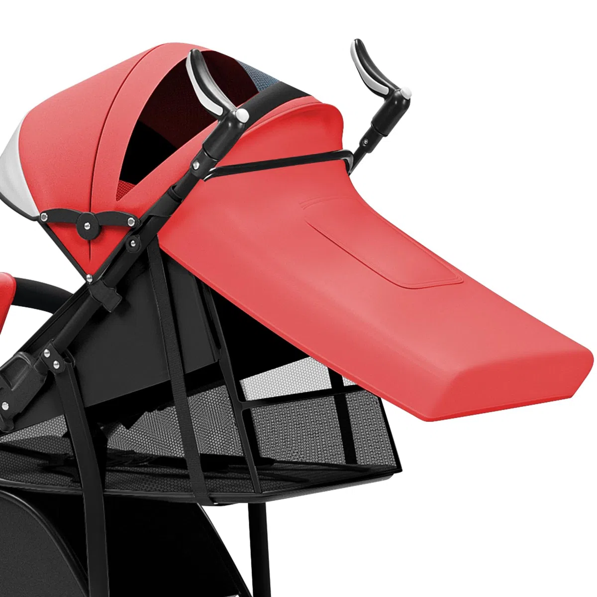 Cochecito de bebé ligero y compacto 0 meses a 4 años, 25 kg, plegable, respaldo reclinable, plegado automático en 1 paso, dosel - rojo