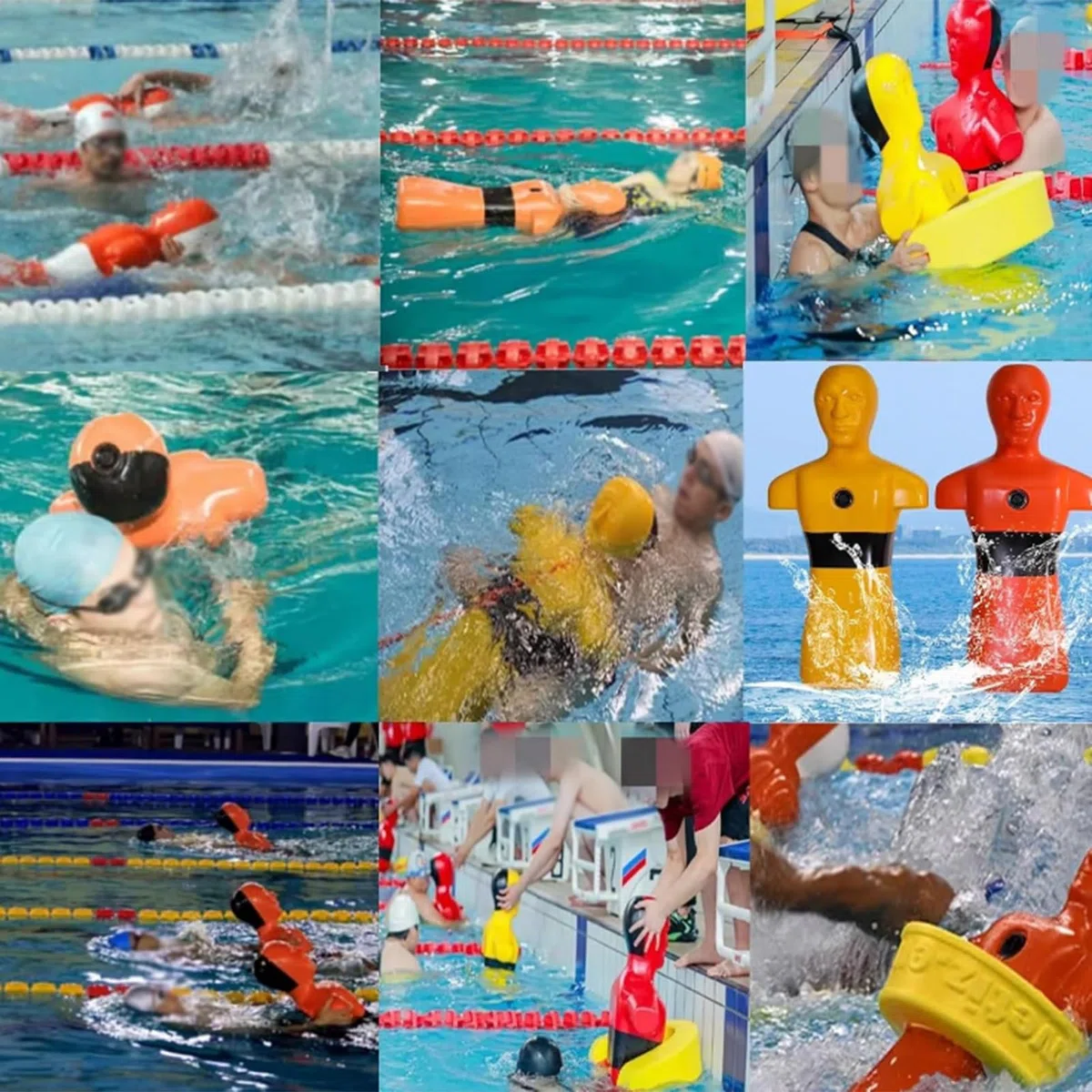 Chupete de entrenamiento de rescate acuático, rellenable con contrapeso, para ejercicios de incendio y seguridad en la piscina