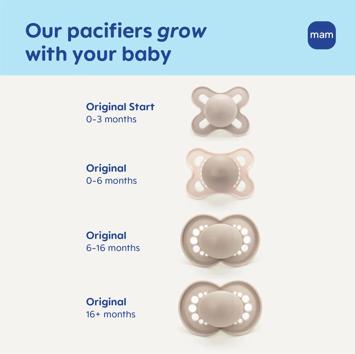 MAM Chupete de 0 a 6 meses, paquete variado, sin BPA, tetina de silicona, paquete de 3
