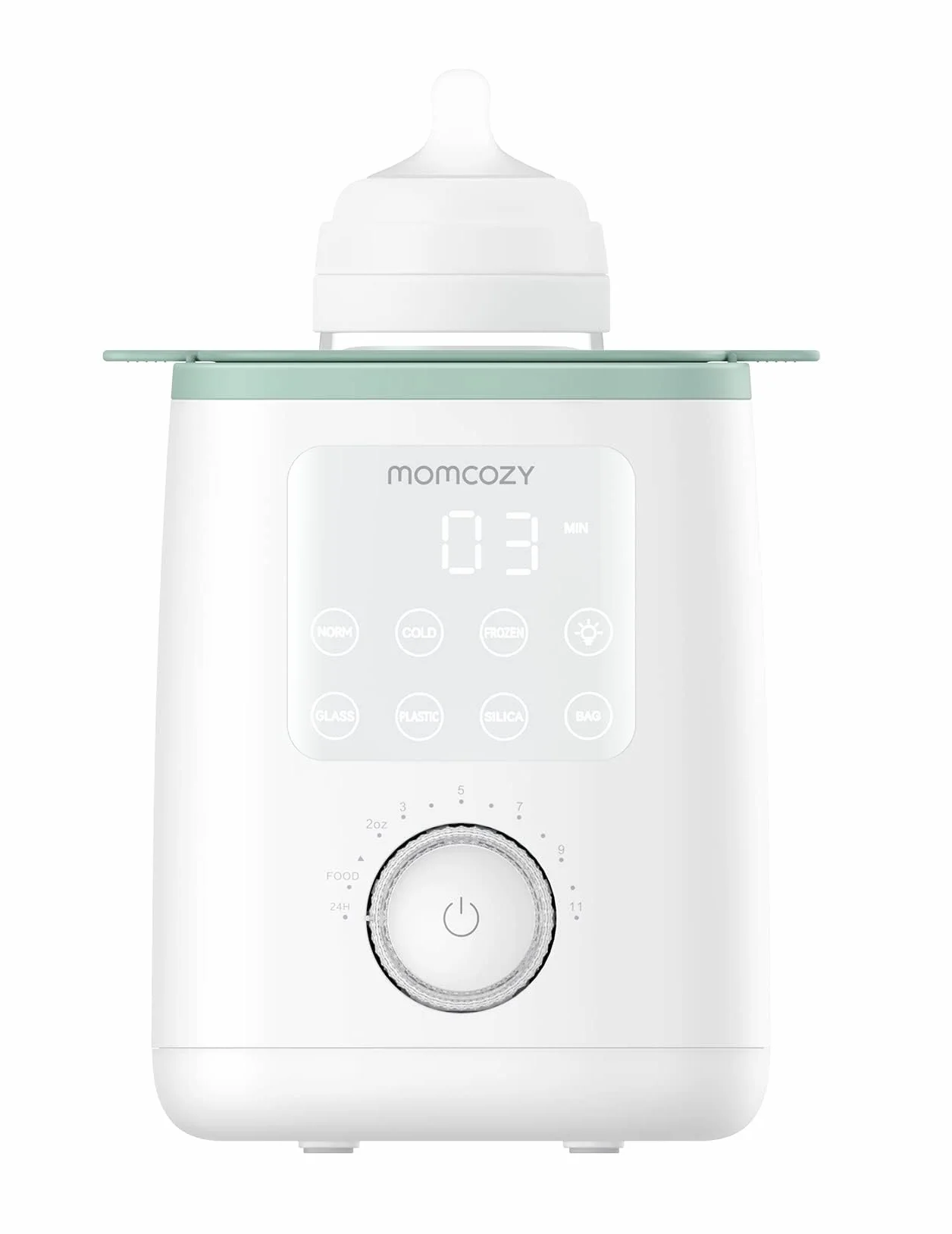 Momcozy Nutri - Calentador de biberones para bebé con control de temperatura preciso y luz nocturna