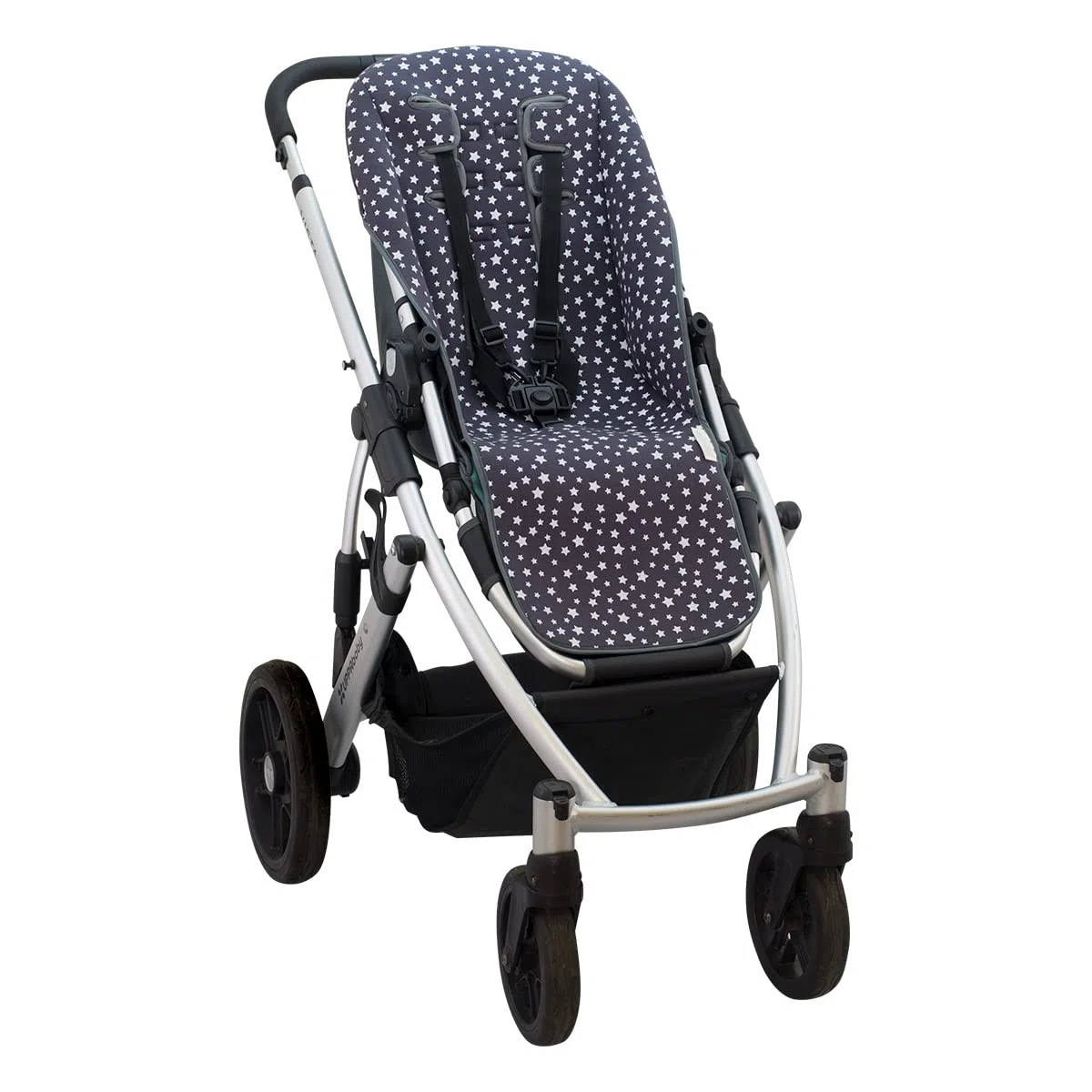 JYOKO Kids Colchoneta para Silla de Paseo Compatible con Uppababy Vista y Cruz Elaborado en Algodón (Winter Sky)