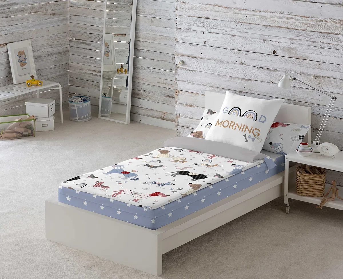 COOL KIDS Saco nórdico sin Relleno Doggy Patch Cama 90