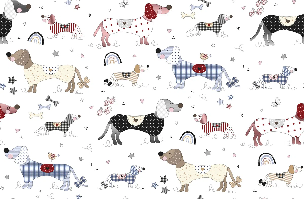 COOL KIDS Saco nórdico sin Relleno Doggy Patch Cama 90