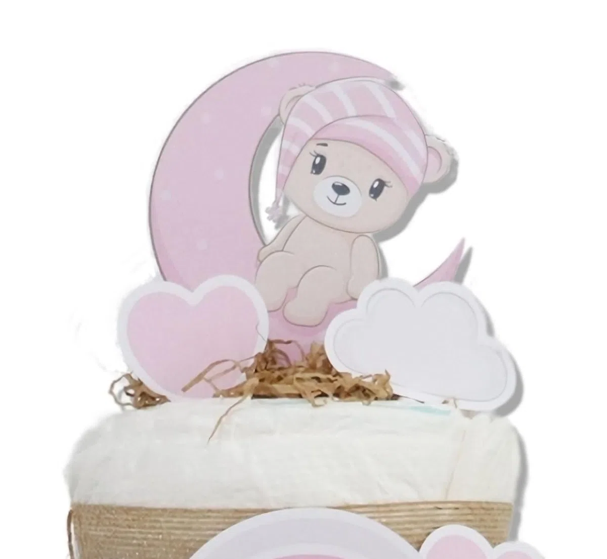 Tarta de pañales 3 pisos modelo OSITAS - Regalos para recién nacido - baby shower - TARTAS DE PAÑALES Y MÁS