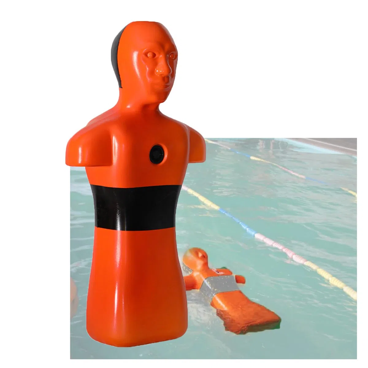 Chupete de entrenamiento de seguridad en el agua para prevención de ahogamientos, diseño de drenaje rápido para adolescentes y adultos