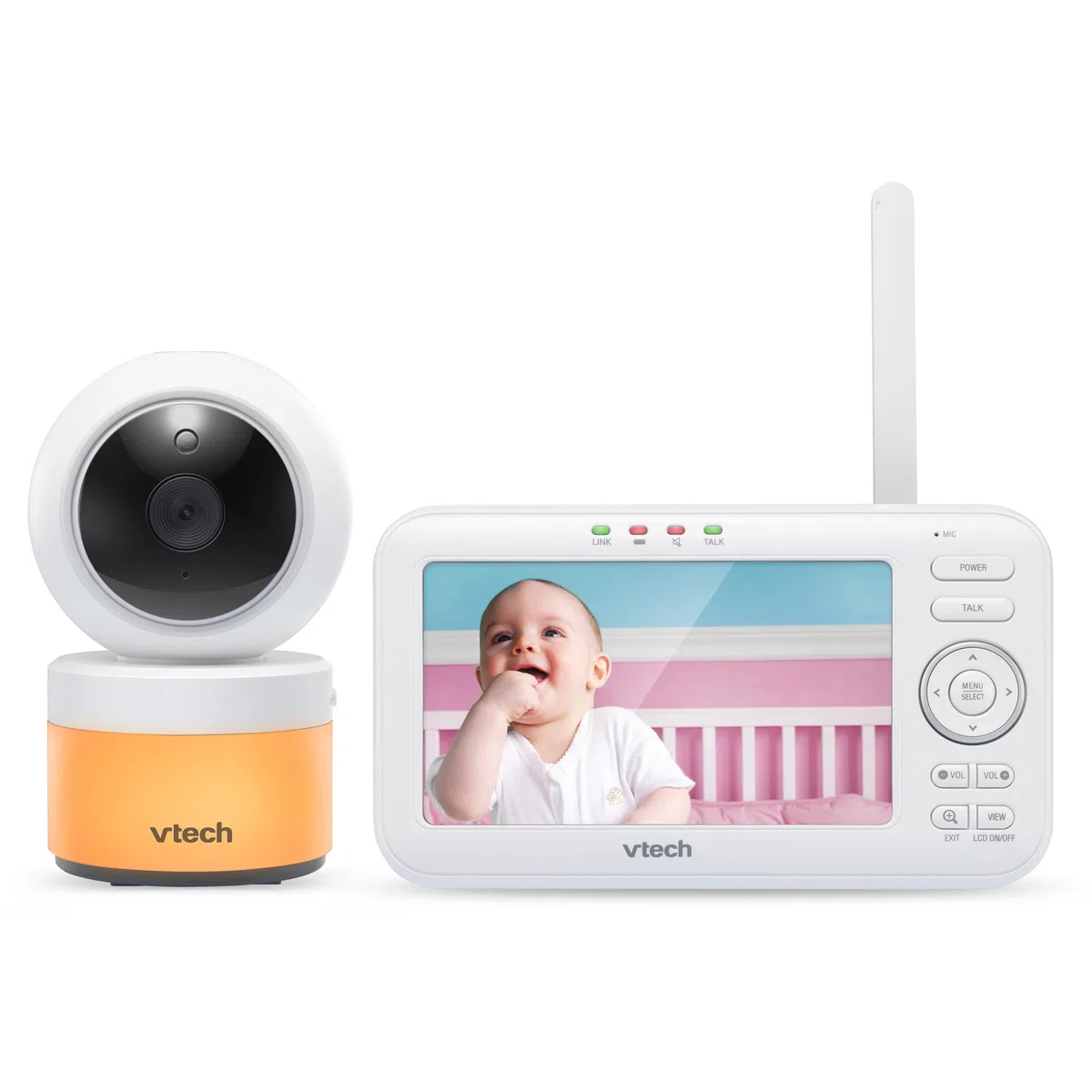 VTech BM5463 - Indoor- Lightshow Video Babyphone - Baby Monitor with Projection and Night Light 480p - ES Version,