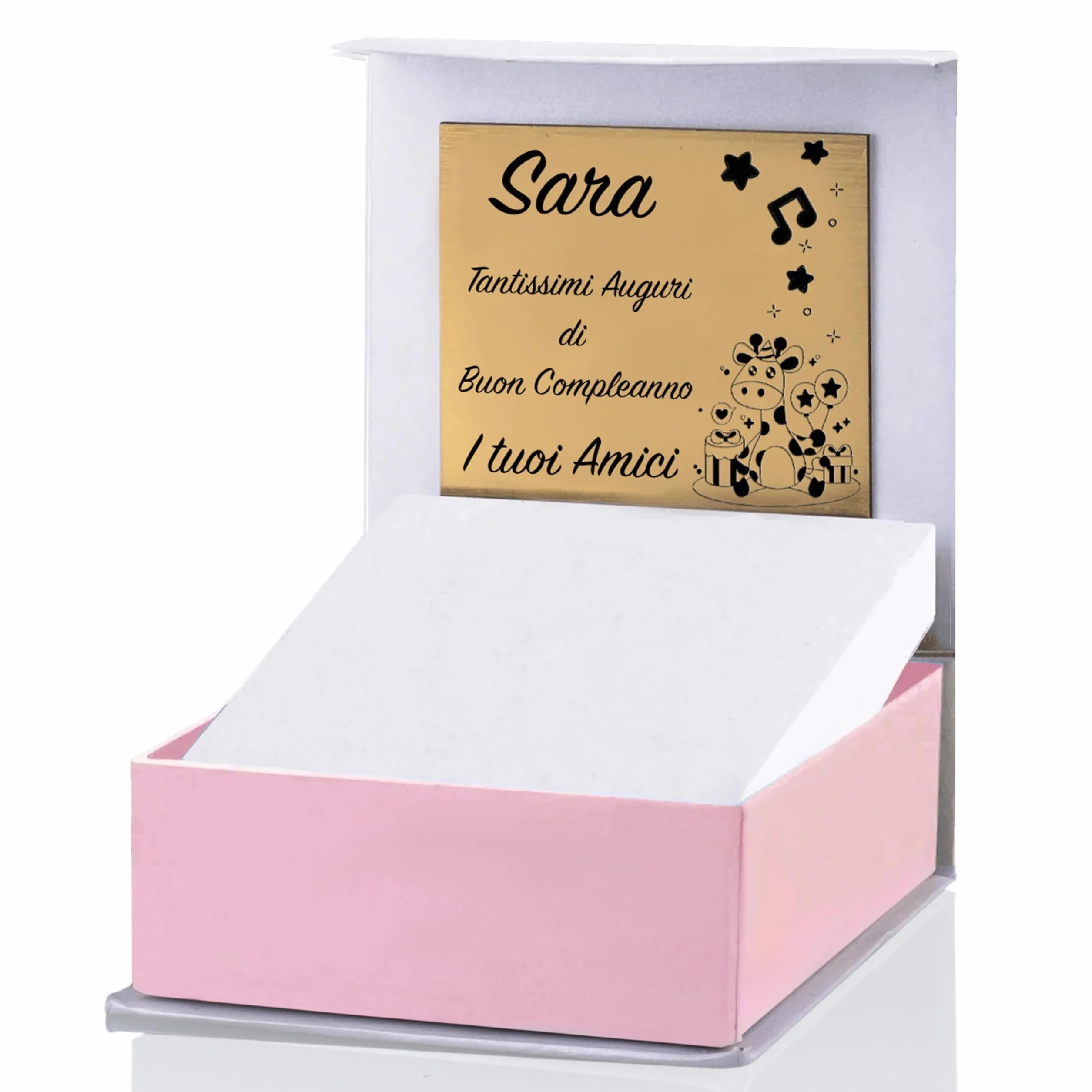 Sakrami Pulsera de plata 925 con placa para niños de color oro amarillo, rodiada o rosa + caja de regalo personalizada – Pulsera para nacimiento, comunión o bautizo