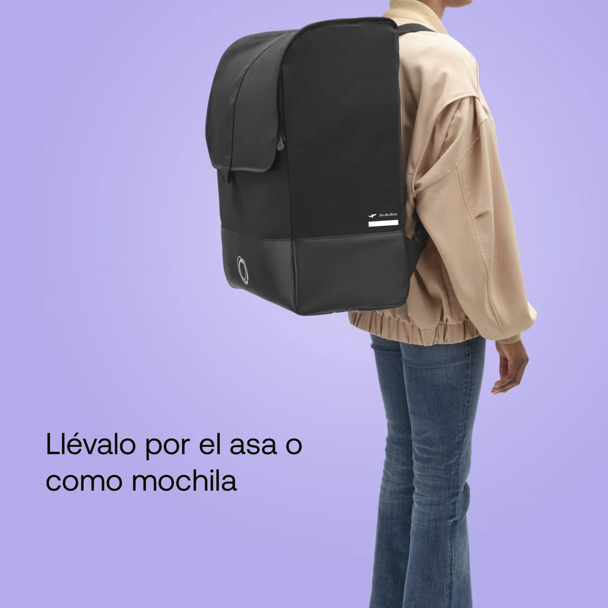 Bugaboo Bolsa de Transporte para Carrito Butterfly, Compatible con IATA para la Cabina del avión, Resistente, fácil de Transportar, Espacio Extra para Guardar Accesorios del bebé y Base Acolchada