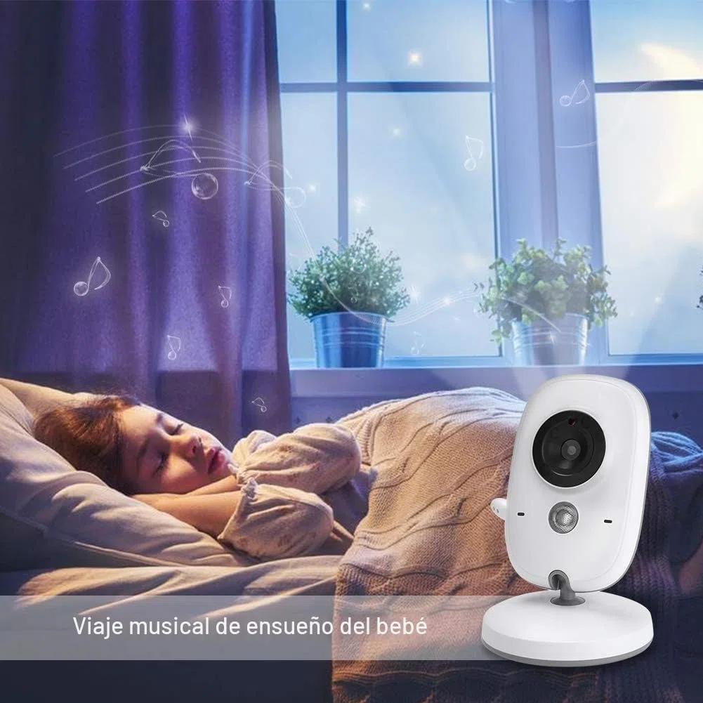 'GHB bebé Monitor 3.2 LCD Color vigila bebes vídeo Vigilabebés Video Camera Surveillance 2.4 GHz radios volante Babyviewer de noctovision.