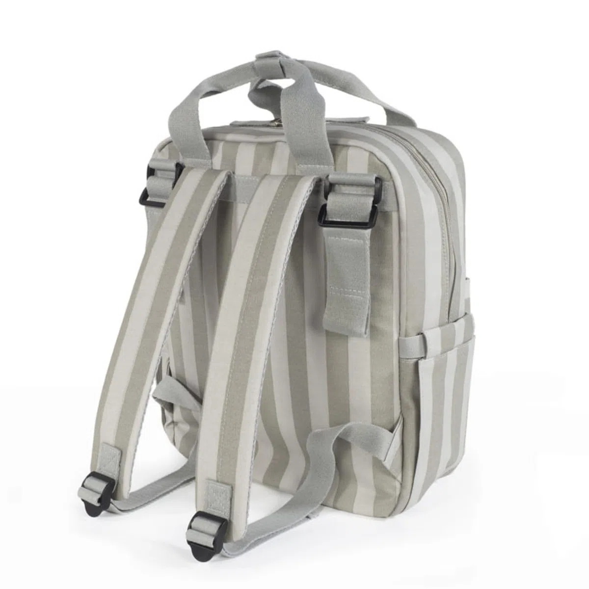 Walking Mum Sintra Bolso de Paseo Rayado y Mochila – Bolso Multifuncional para Bebé 2 en 1 - Verde