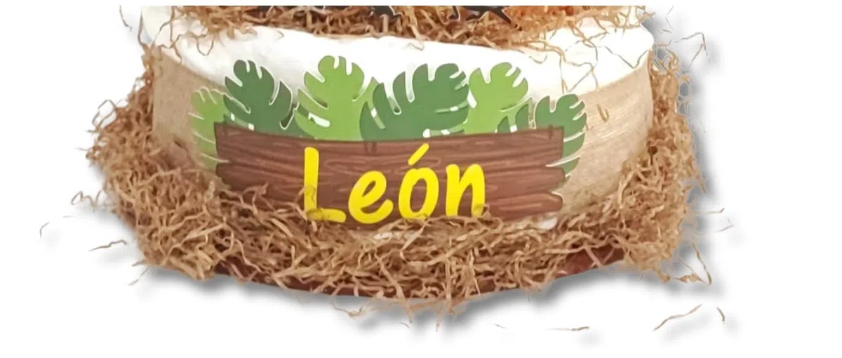 Tarta de pañales 3 pisos modelo SIMBA - Regalos para recién nacido - baby shower - TARTAS DE PAÑALES Y MÁS