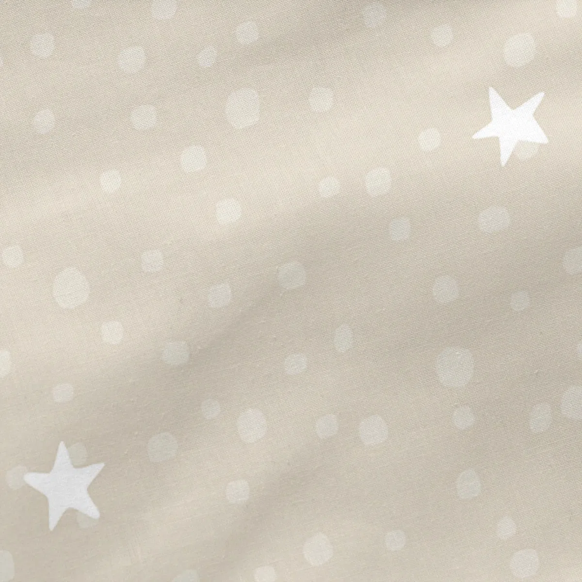 Little Star Beige Saco nórdico Beige, 105x200 cm (Cama 105) con Relleno, 100% Algodón (Exterior) 100% Poliéster (Relleno), Calidad de 150