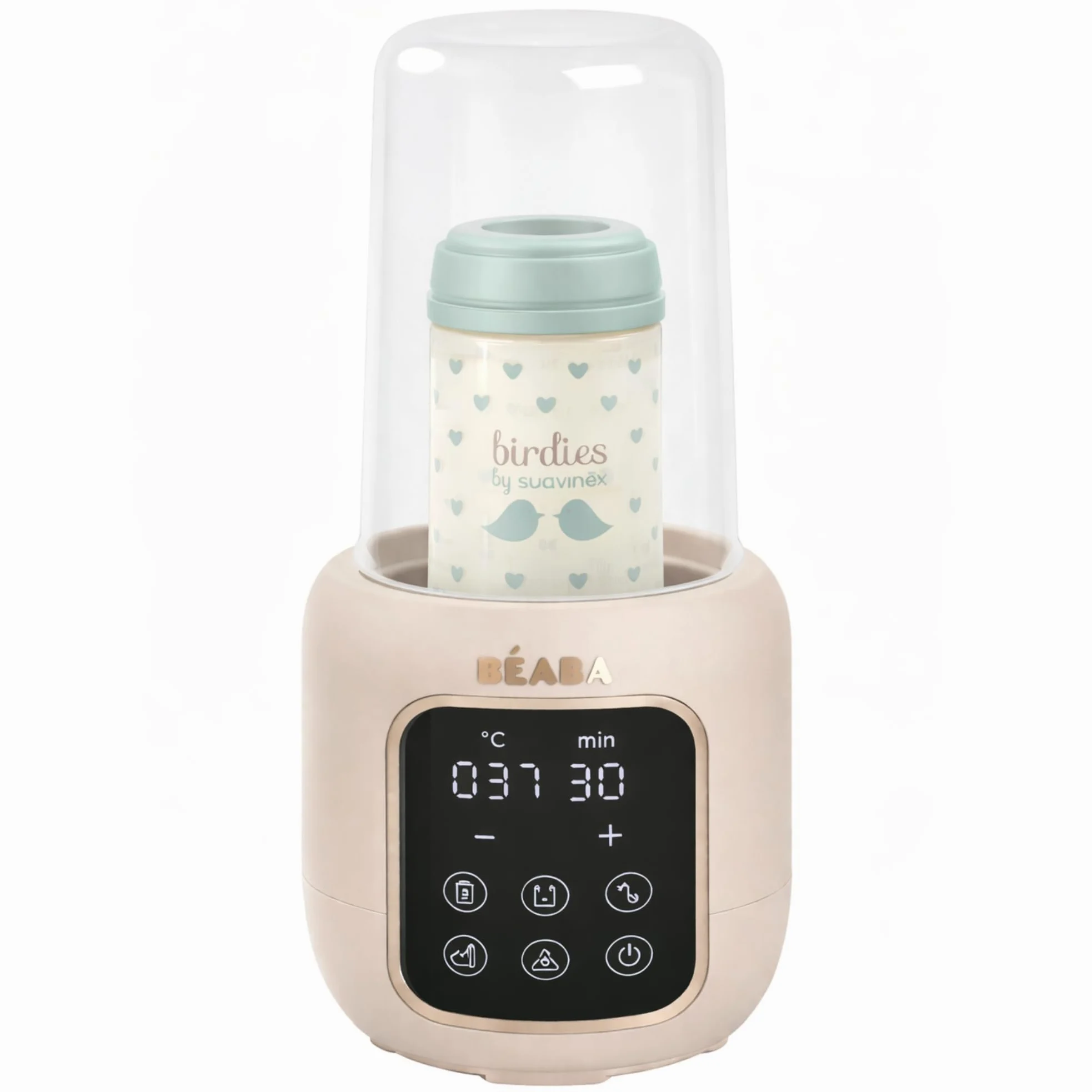 BÉABA, Calentador de biberones/esterilizador, Calentador de leche materna/infantil, Multifunción: 5 modos:Baño María, Calentador de potitos, Descongelación, Rápido, Esterilización, Multi Milk, Arcilla