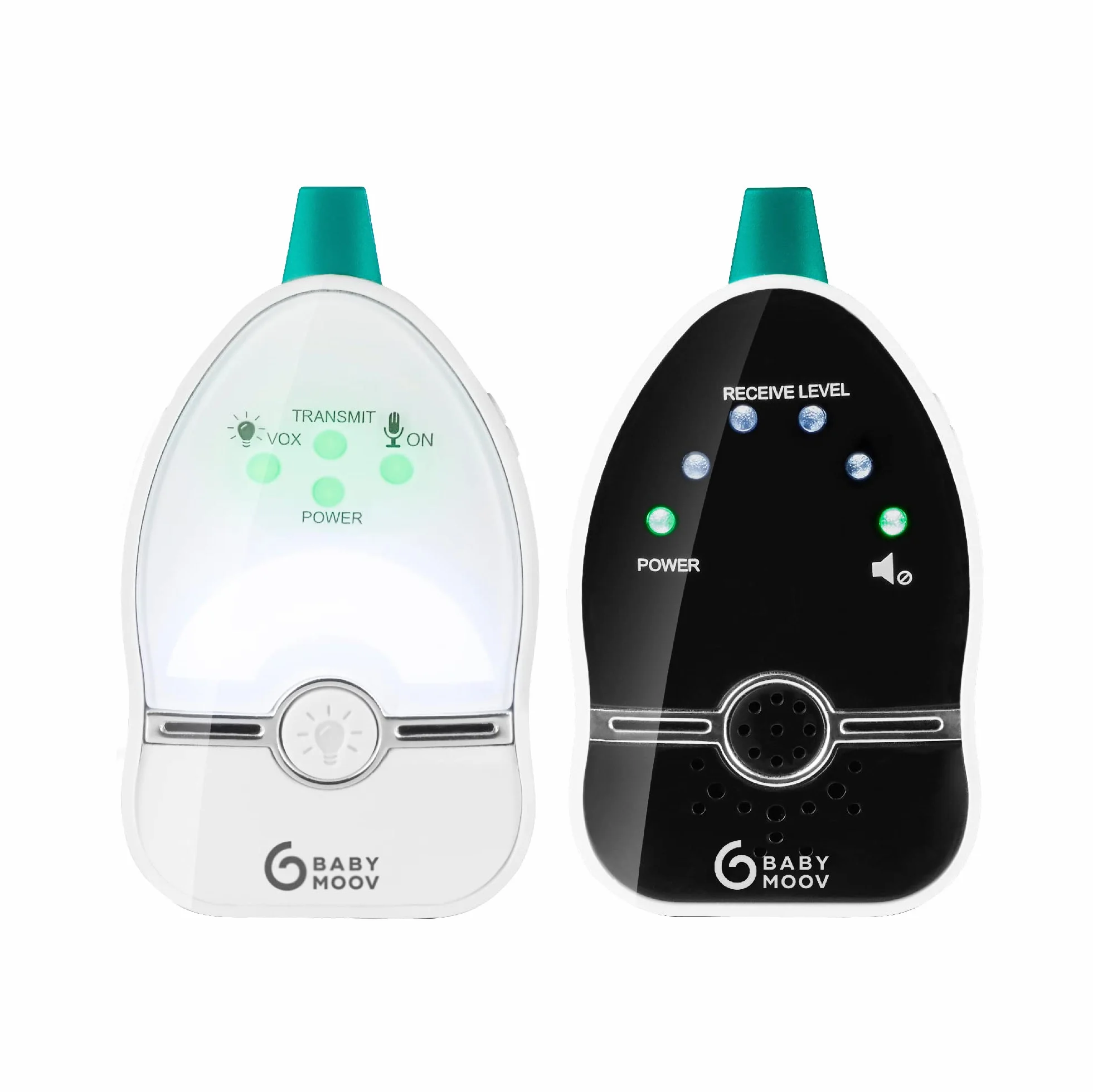 Babymoov Easy Care Vigilabebés audio con lamparita, 500 m, Blanco