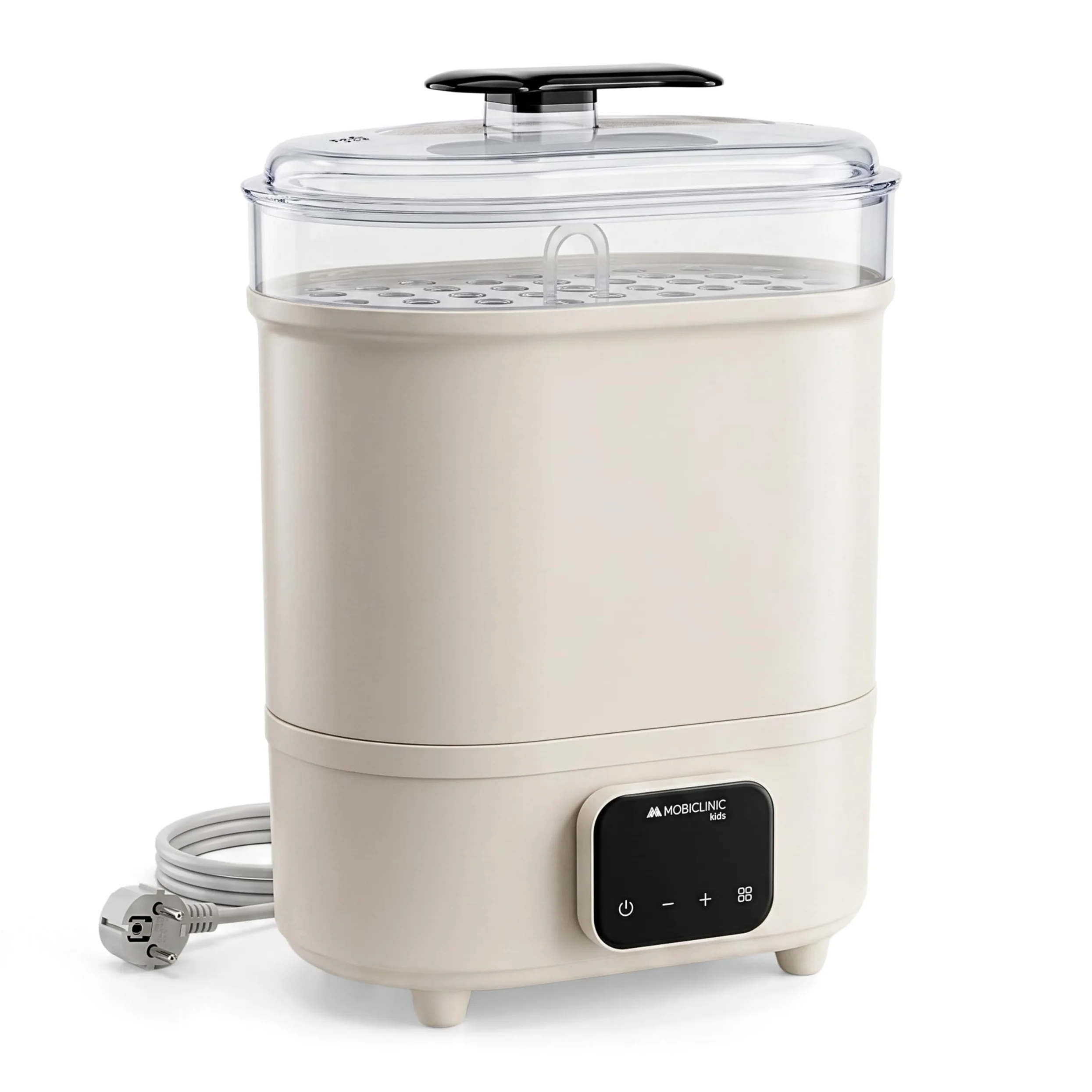 Mobiclinic®, Esterilizador de Biberones, 4 en 1, Hasta 6 Biberones, Seca, Mantiene la Temperatura, Modo Automático, Chupetes y Sacaleches, Pantalla LCD, Compacto, Mobibi